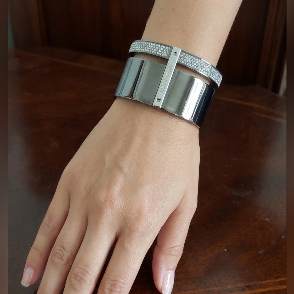 HENRI BENDEL NEW YORK WOMEN'S GUN METAL CUFF BRACELET